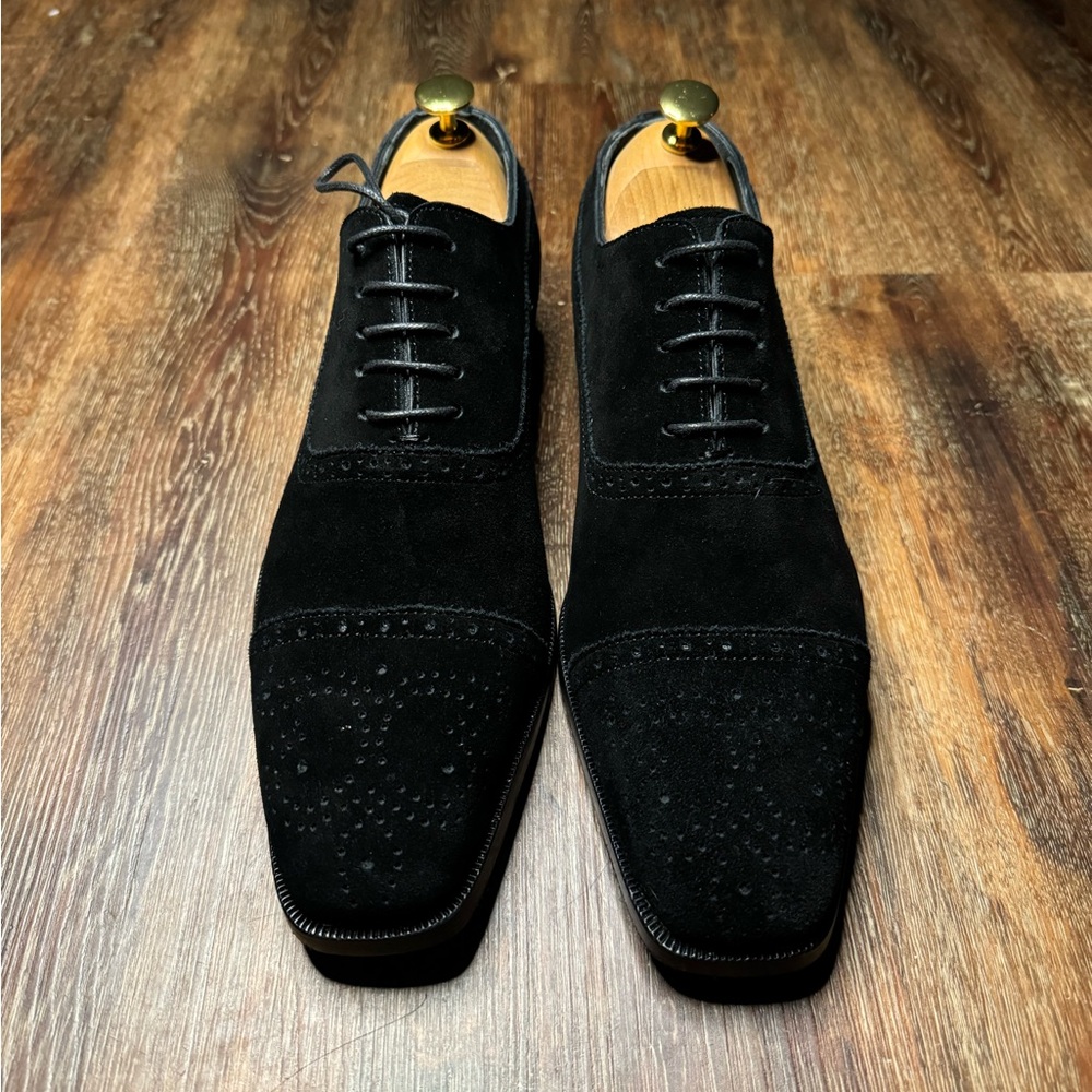 Black suede Captoe ALEX 5IVE